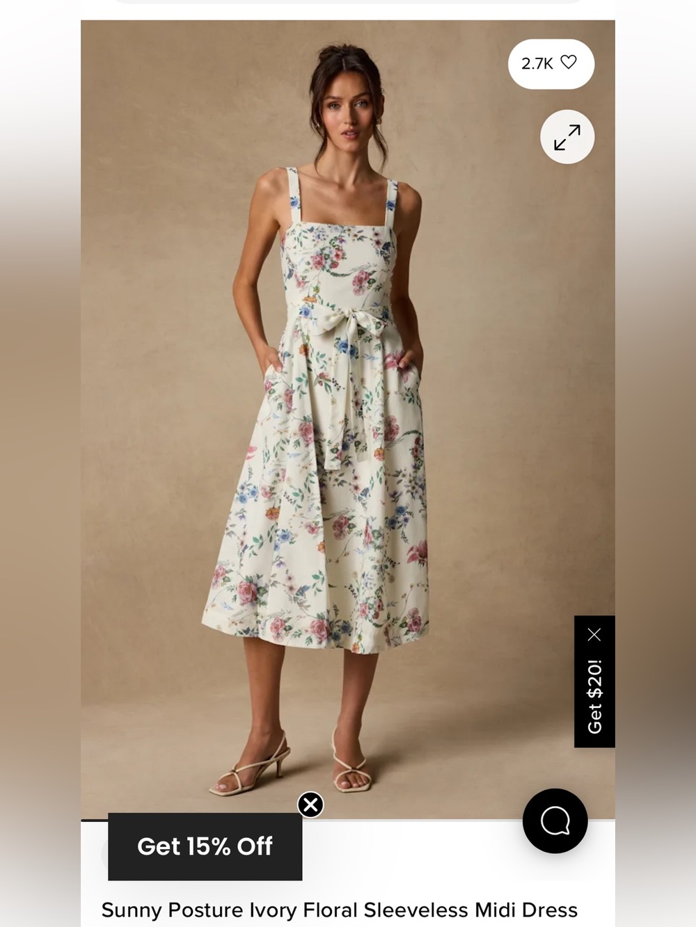 Lulus sunny posture floral dress